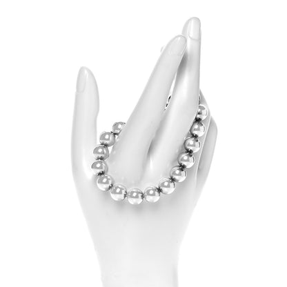 Tiffany Sterling Silver 10mm HardWear Ball Bracelet 3 of 15