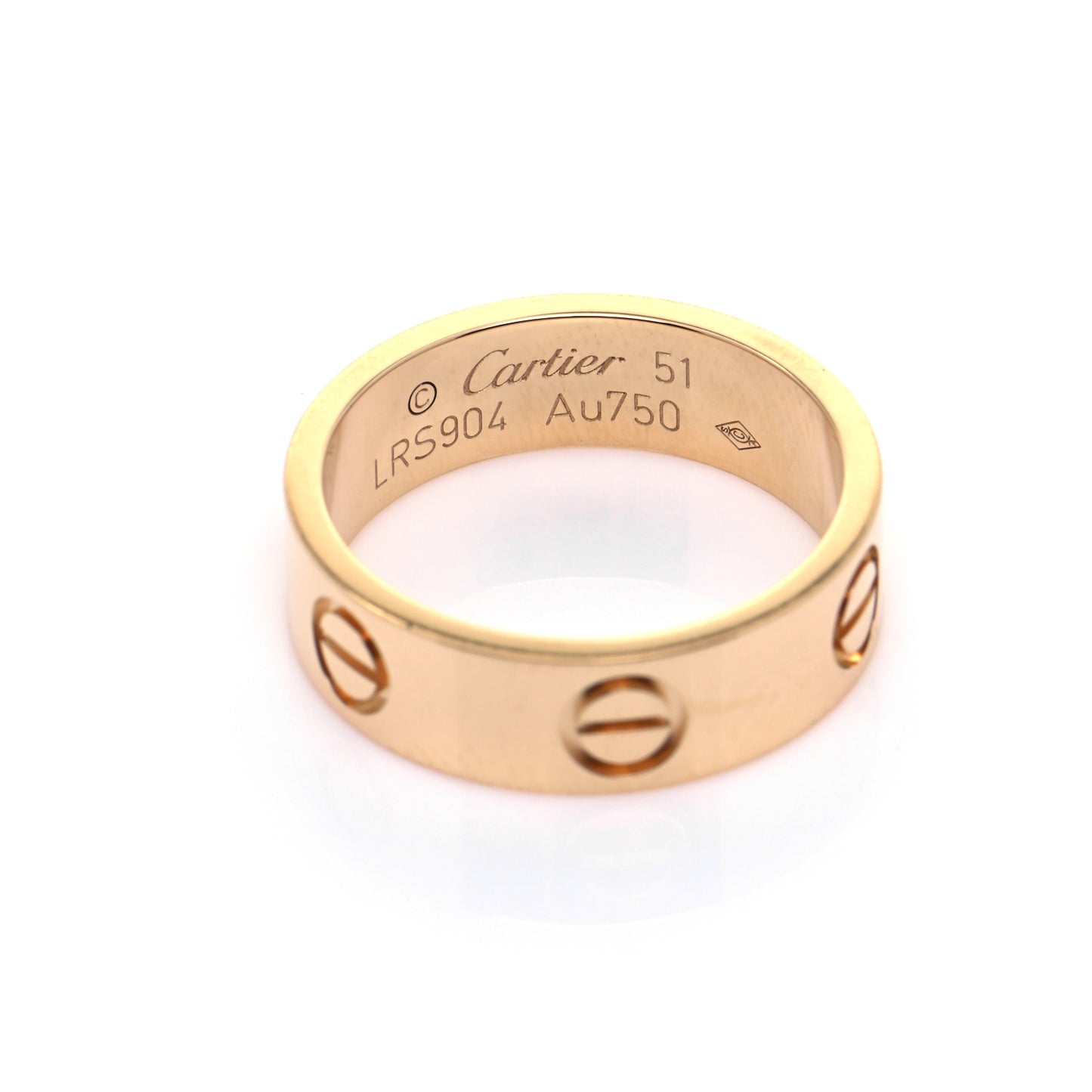18K Yellow Gold 5.5mm LOVE Ring 51 5.75
