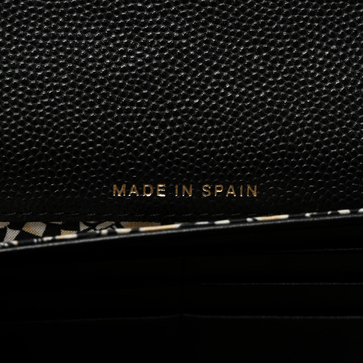 Caviar Quilted CC Large Gusset Flap Wallet Black