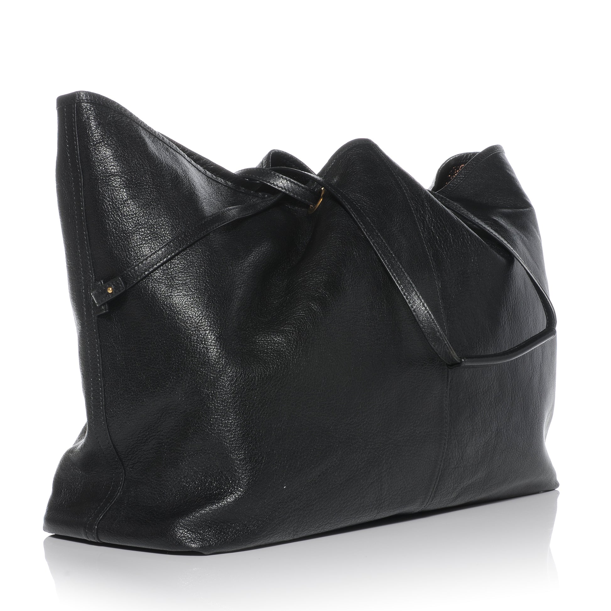 Saint Laurent Leather Neo Double Reversible Tote Black Bronze 3 of 7