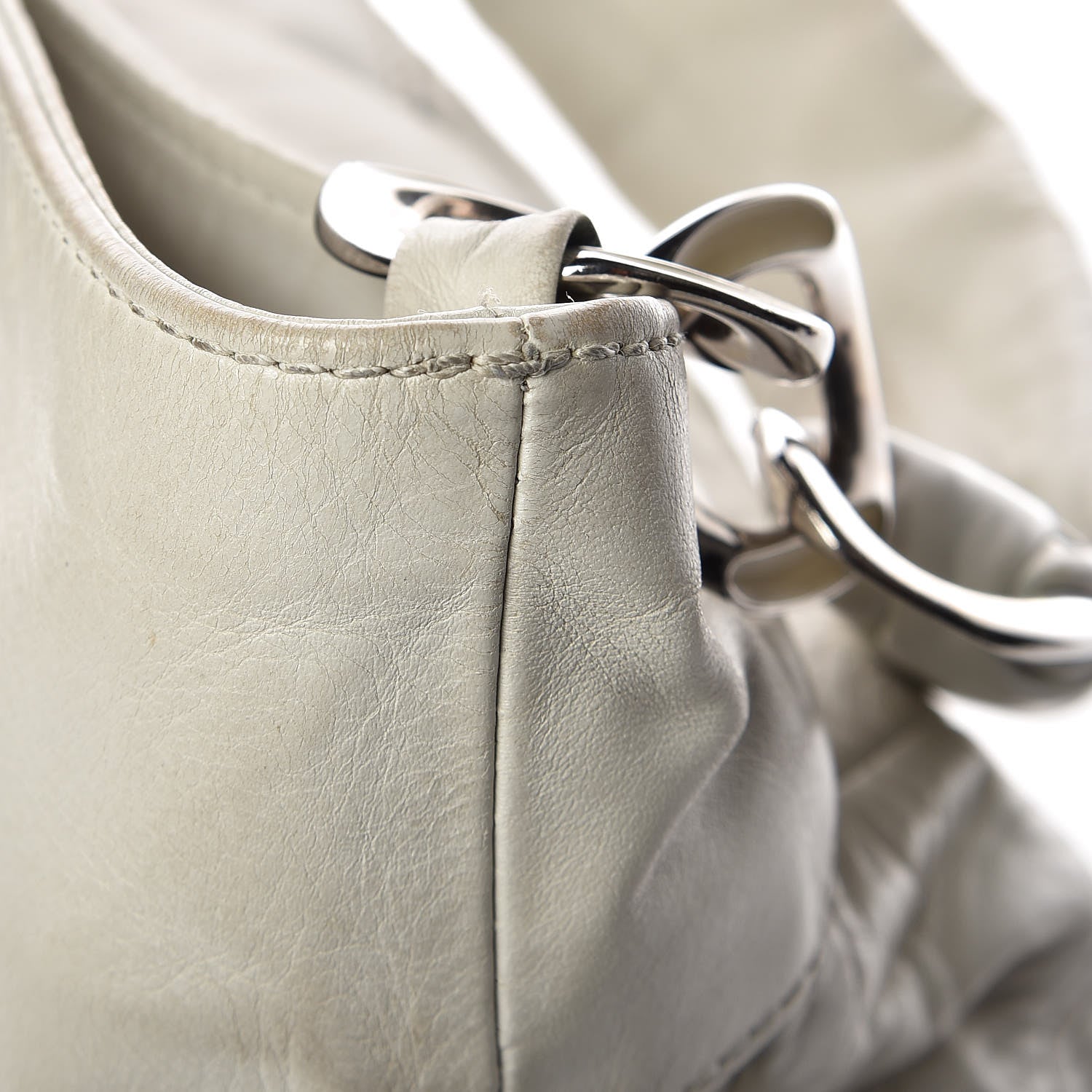 Chanel Calfskin Quilted Chain Hobo White 20 of 24