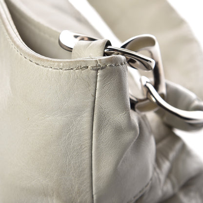 Chanel Calfskin Quilted Chain Hobo White 20 of 24