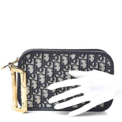 Christian Dior Oblique Diorquake Clutch Blue 2 of 10