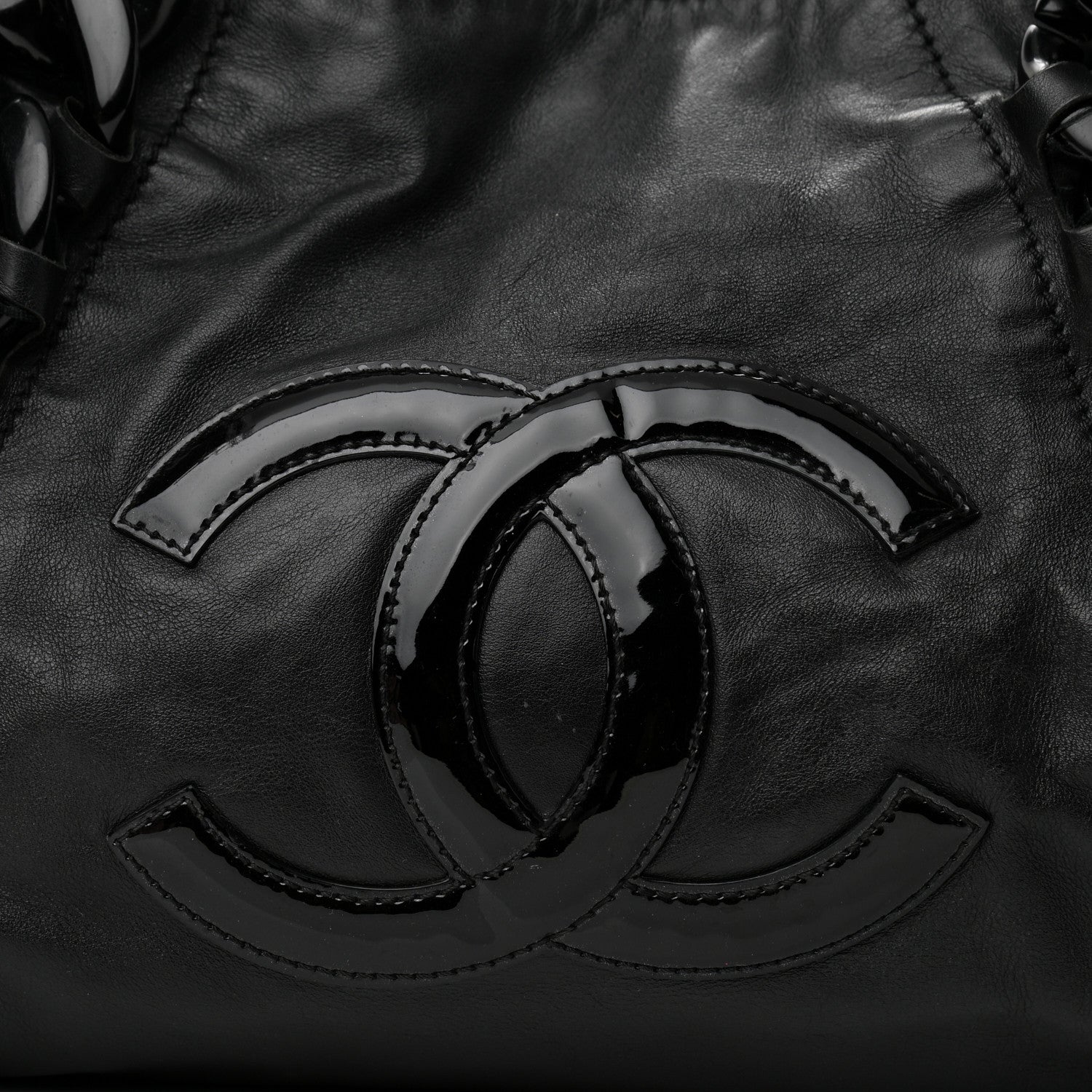 Chanel Calfskin Modern Chain Rhodoid East West Tote Black 8 of 13