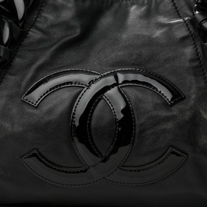 Chanel Calfskin Modern Chain Rhodoid East West Tote Black 8 of 13