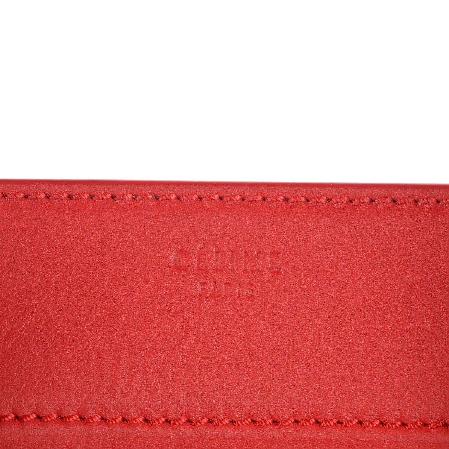 Celine Supple Calfskin Medium Phantom Luggage Vermillion 8 of 9