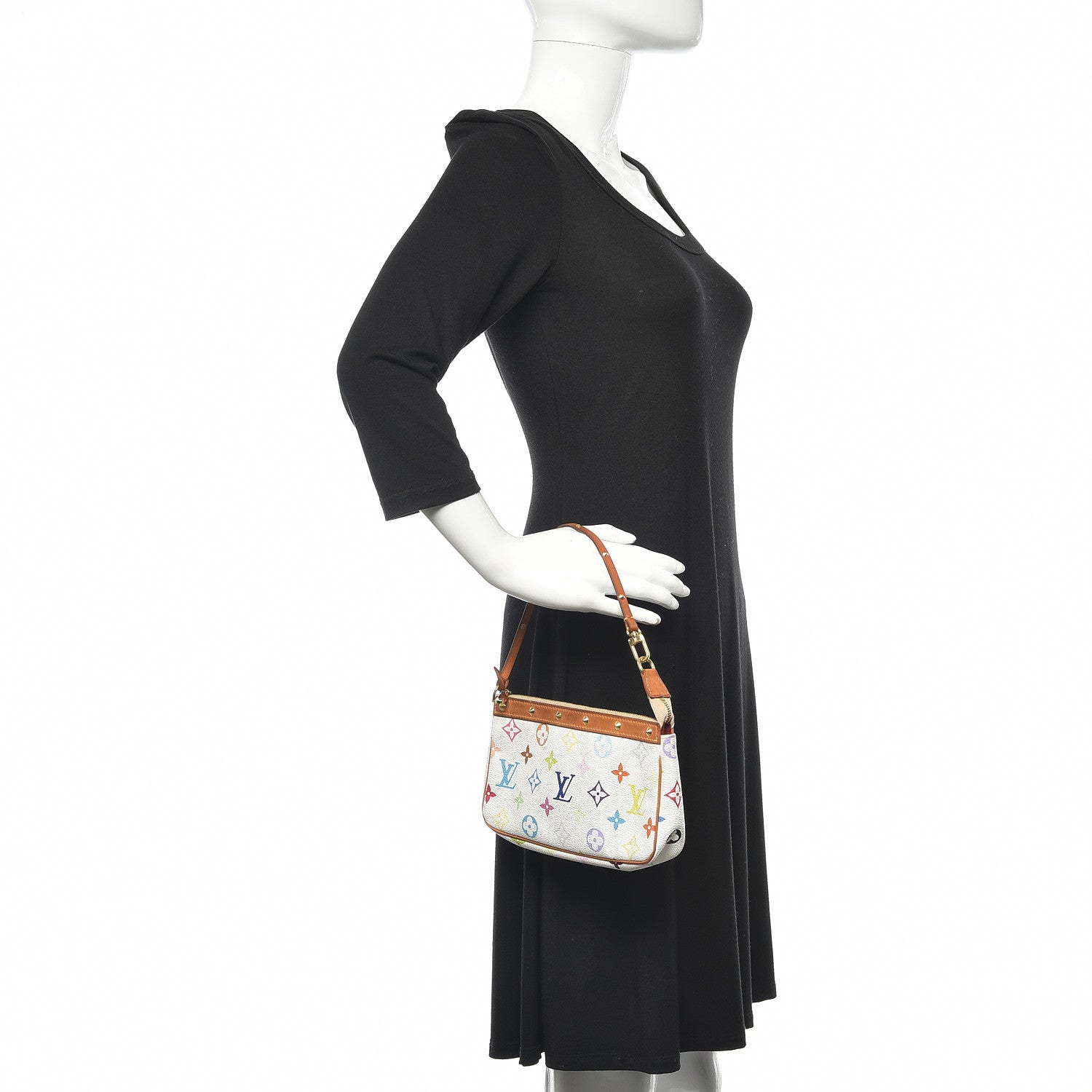 Louis Vuitton Monogram Multicolor Pochette Accessories White 2 of 12