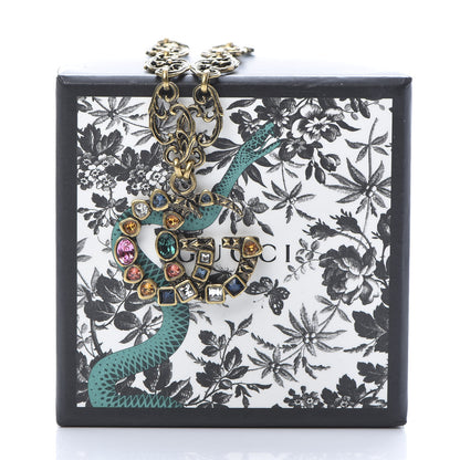 Gucci Crystal Marmont Necklace Aged Gold Multicolor 5 of 5