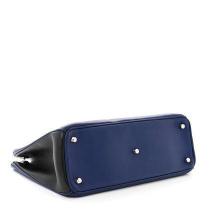 Christian Dior Smooth Calfskin Medium Tri-Color Diorissimo Bag Navy Green 4 of 9