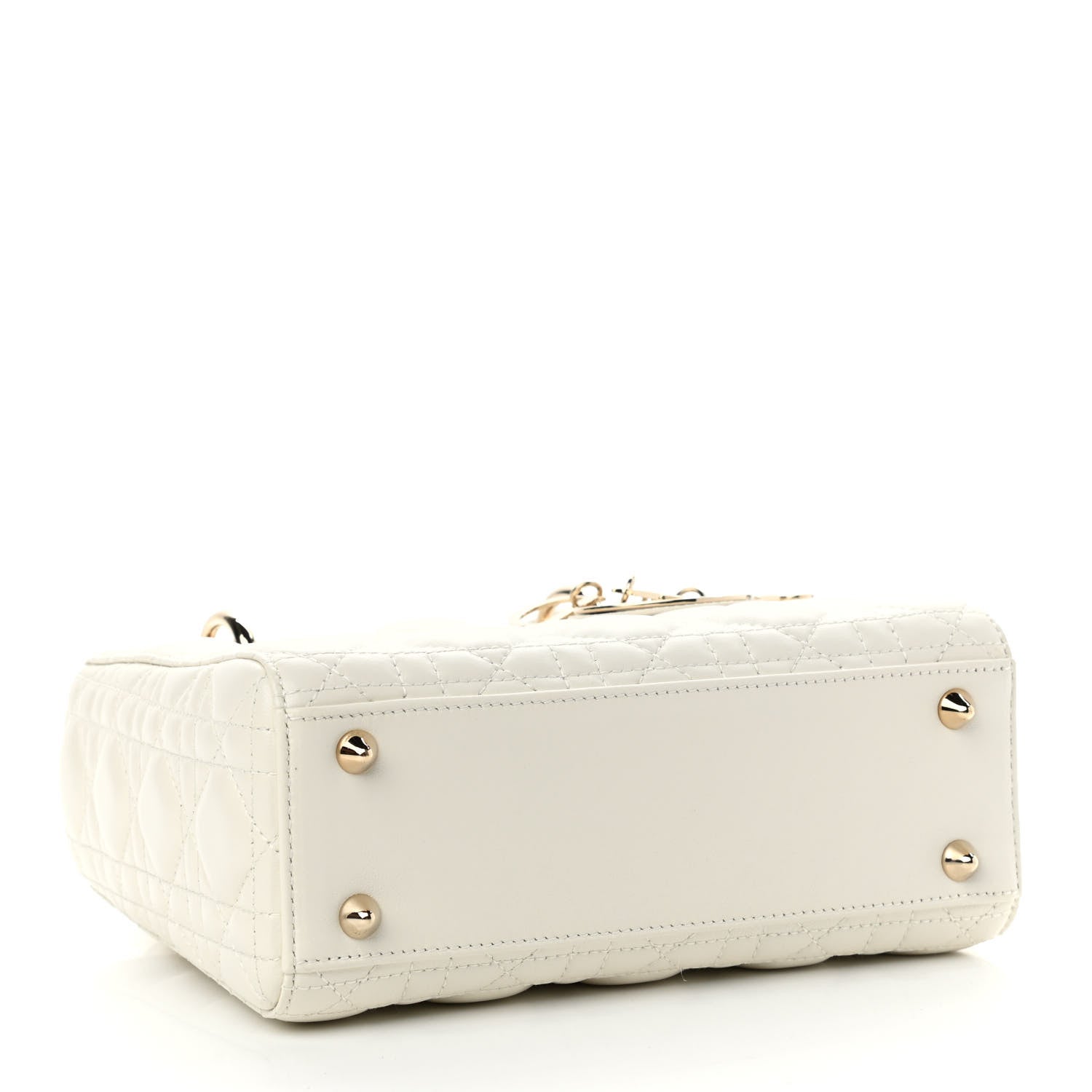 Christian Dior Lambskin Cannage Small My ABCDior Lady Dior White 4 of 11