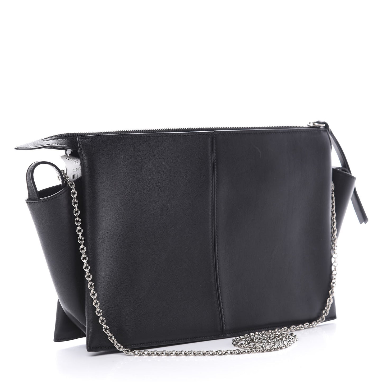 Supple Natural Calfskin Tri-Fold Clutch Black