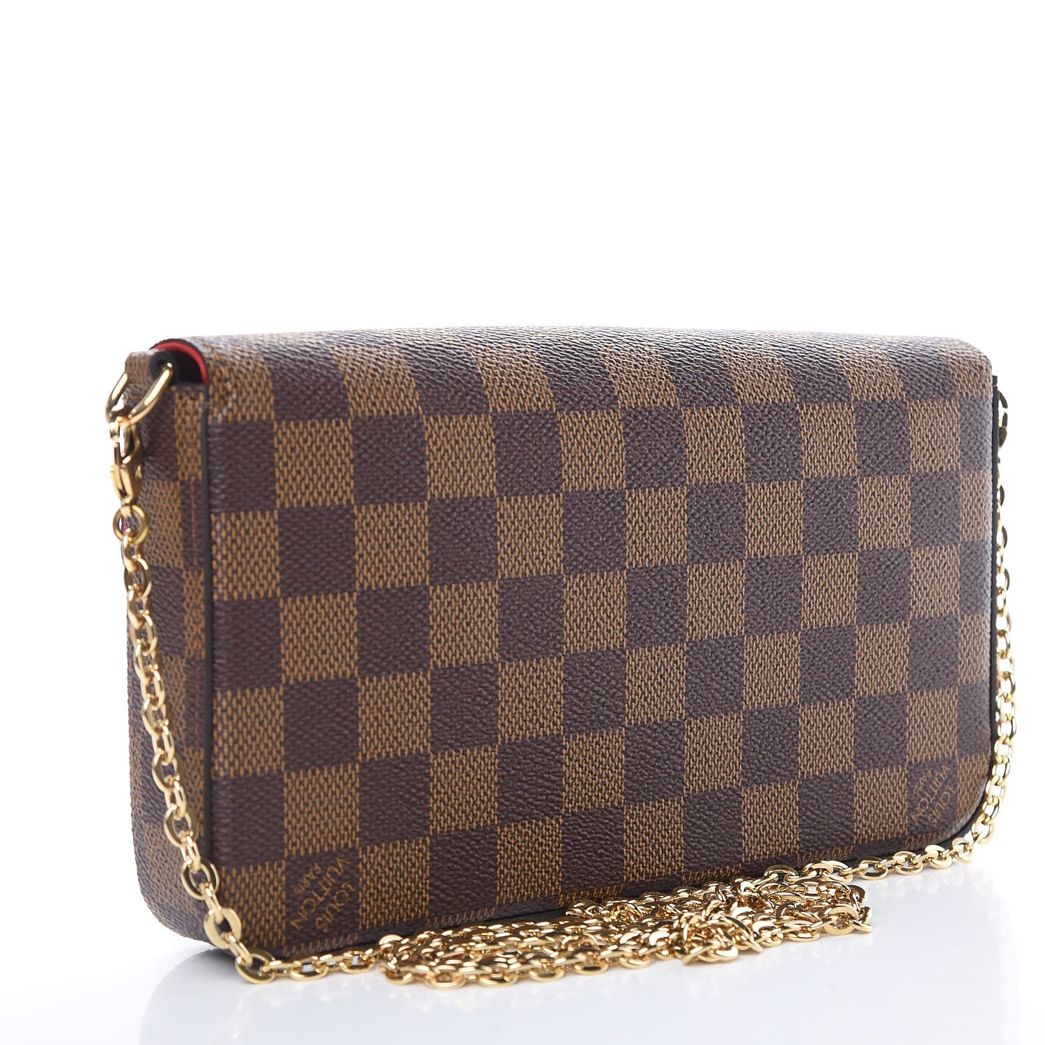 Louis Vuitton Damier Ebene Pochette Felicie Chain Wallet 4 of 15