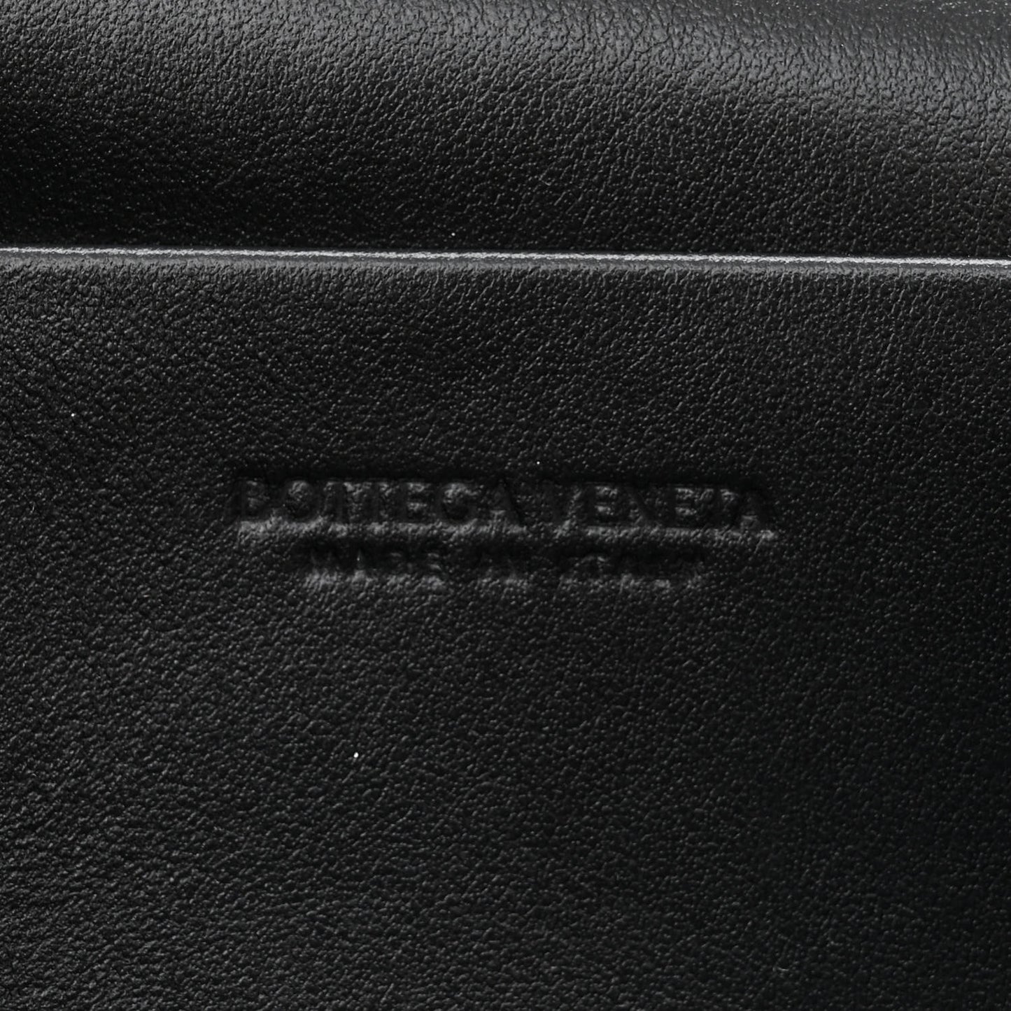 BOTTEGA VENETA Calfskin Intrecciato Bang Bang Vanity Case Black