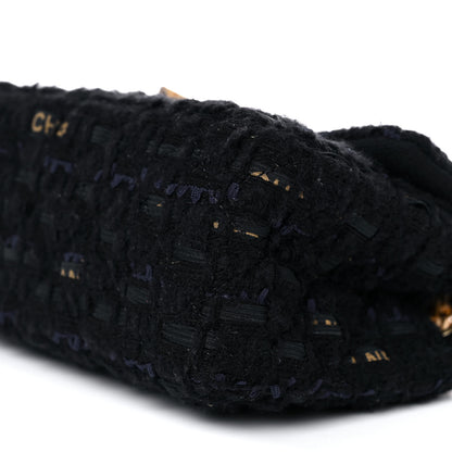 Chanel Tweed Quilted Mini 2.55 Reissue Flap Black Gold Navy 9 of 11