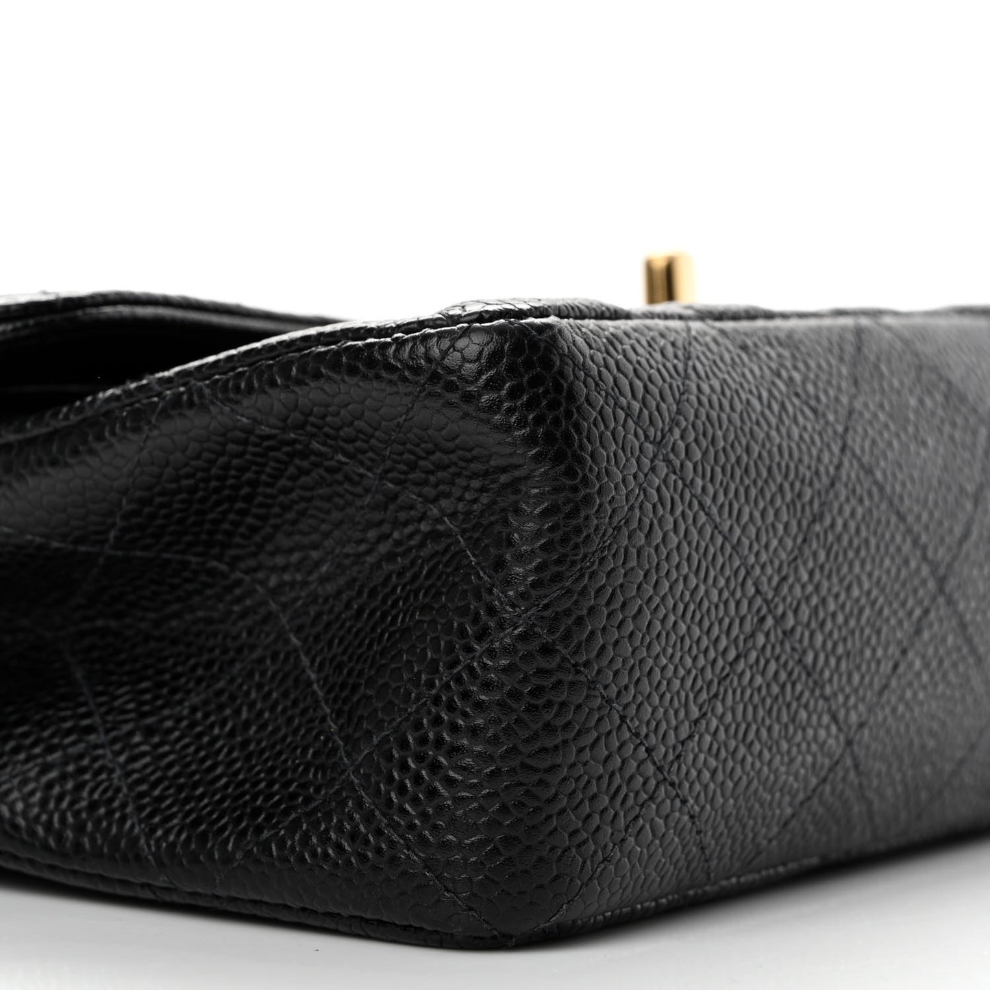 Caviar Quilted Small Double Flap Black