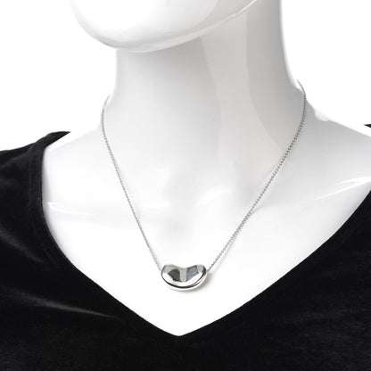 Tiffany Sterling Silver 20mm Elsa Peretti Bean Pendant Necklace 2 of 6