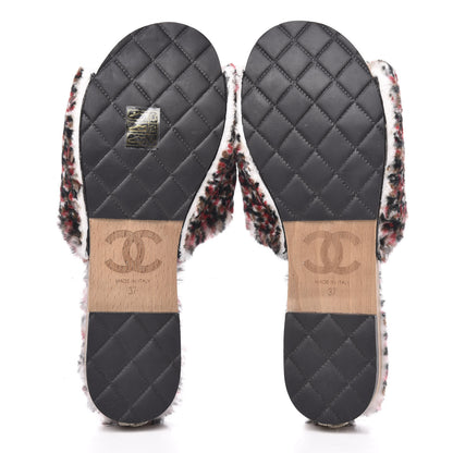 Chanel Orylag Lambskin Mules 37 Red Black White 5 of 8