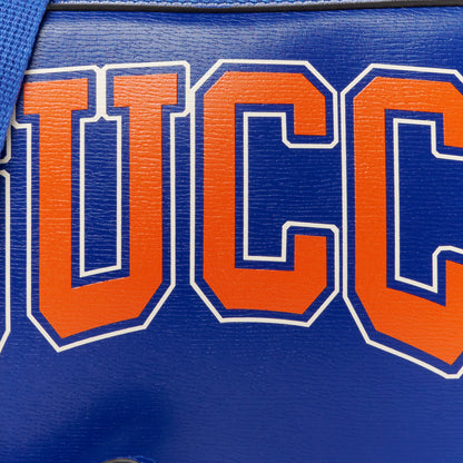 Gucci New Shanghai Calfskin Interlocking G Logo Camera Crossbody Bag Cobalt Blue Orange 10 of 12