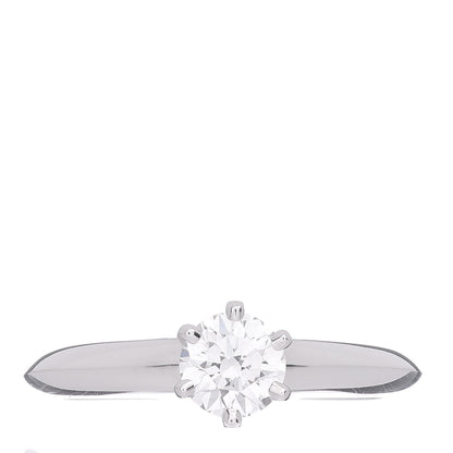 Tiffany Platinum Diamond .41ct Solitaire Engagement Ring 48 4.5 1 of 6
