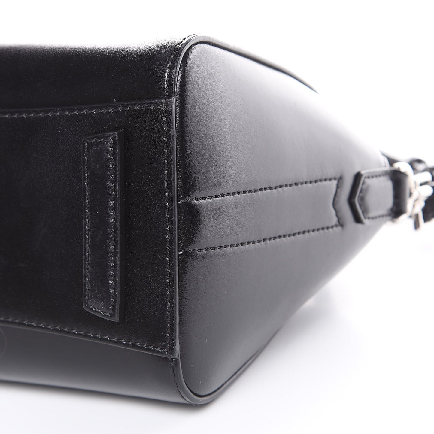 Shiny Lord Calfskin Mini Antigona Black