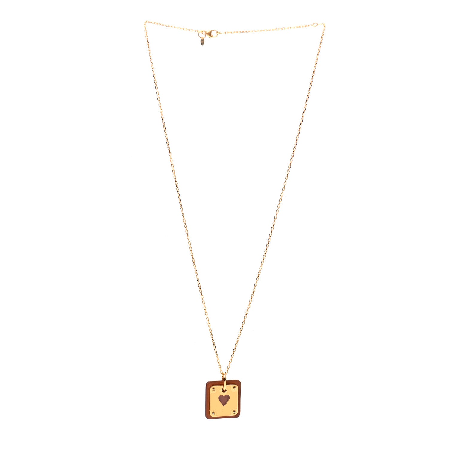 Hermes Swift As De Coeur Necklace Gold 3 of 5