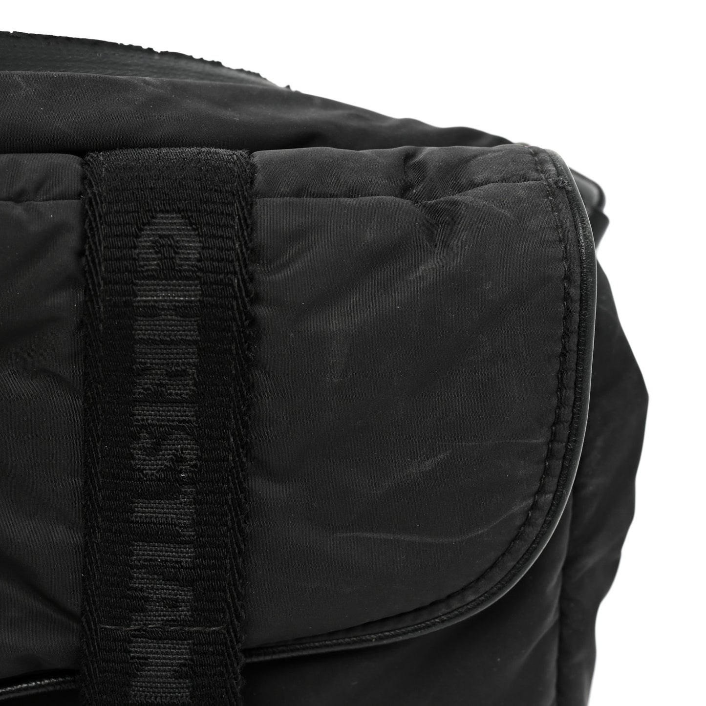 HOMME Nylon Saddle Messenger Bag Black