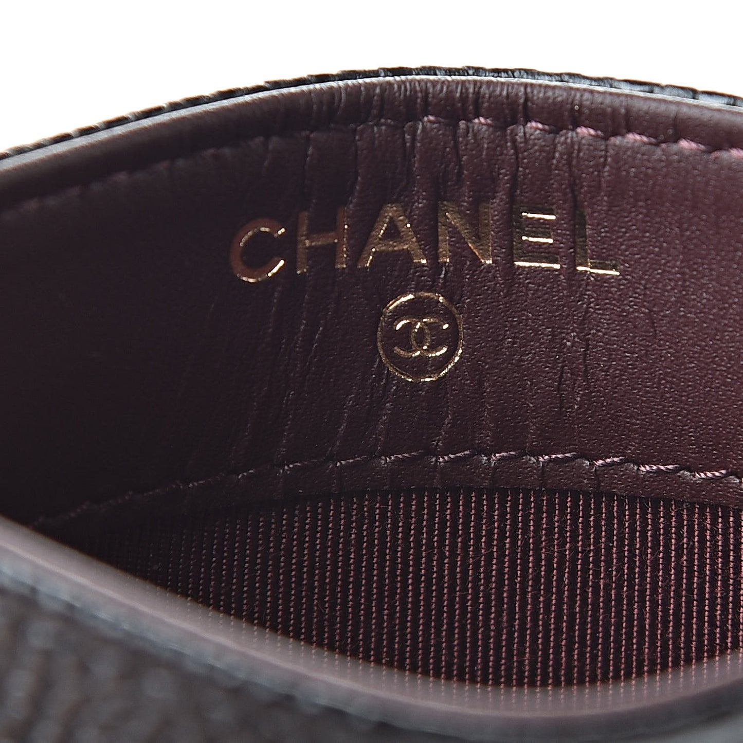 Caviar Quilted Card Holder Black
