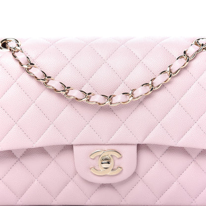 Chanel Caviar Quilted Medium Double Flap Light Pink 11 of 13
