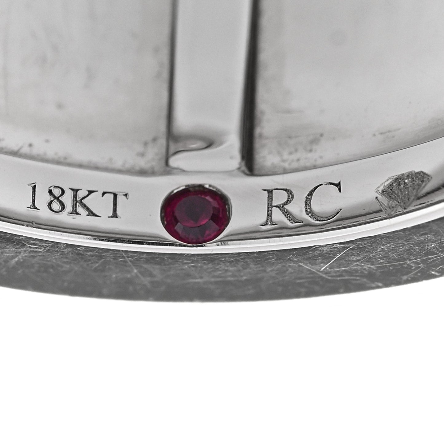 18K White Gold Diamond Rock & Diamonds Ring 53 6.5
