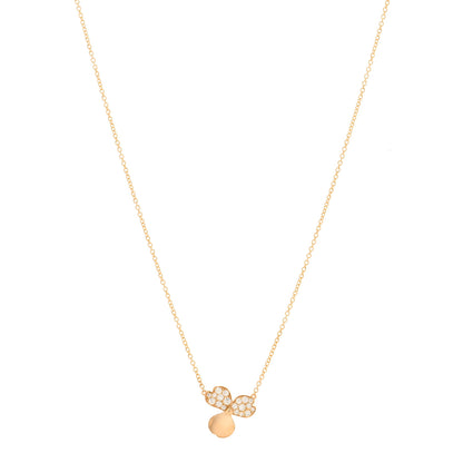 Tiffany 18K Rose Gold Diamond Paper Flowers Pendant Necklace 1 of 6
