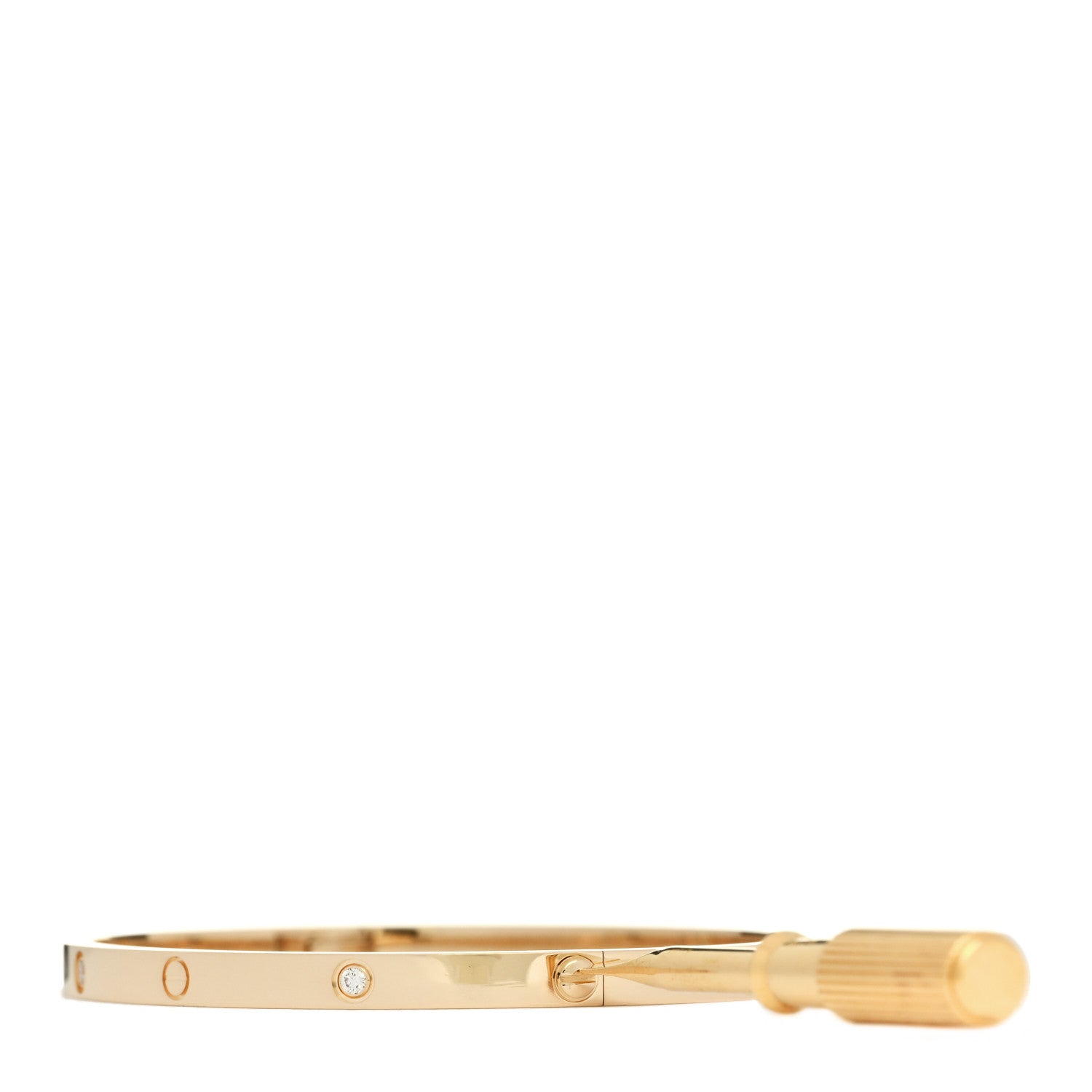 Cartier 18K Yellow Gold 6 Diamond Small LOVE Bracelet 17 3 of 8