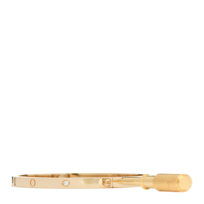 Cartier 18K Yellow Gold 6 Diamond Small LOVE Bracelet 17 3 of 8