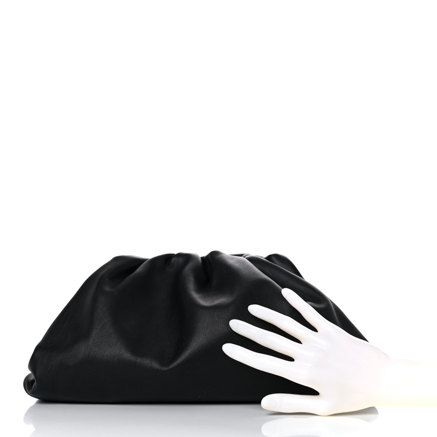 Smooth Butter Calf The Pouch Oversized Clutch Black