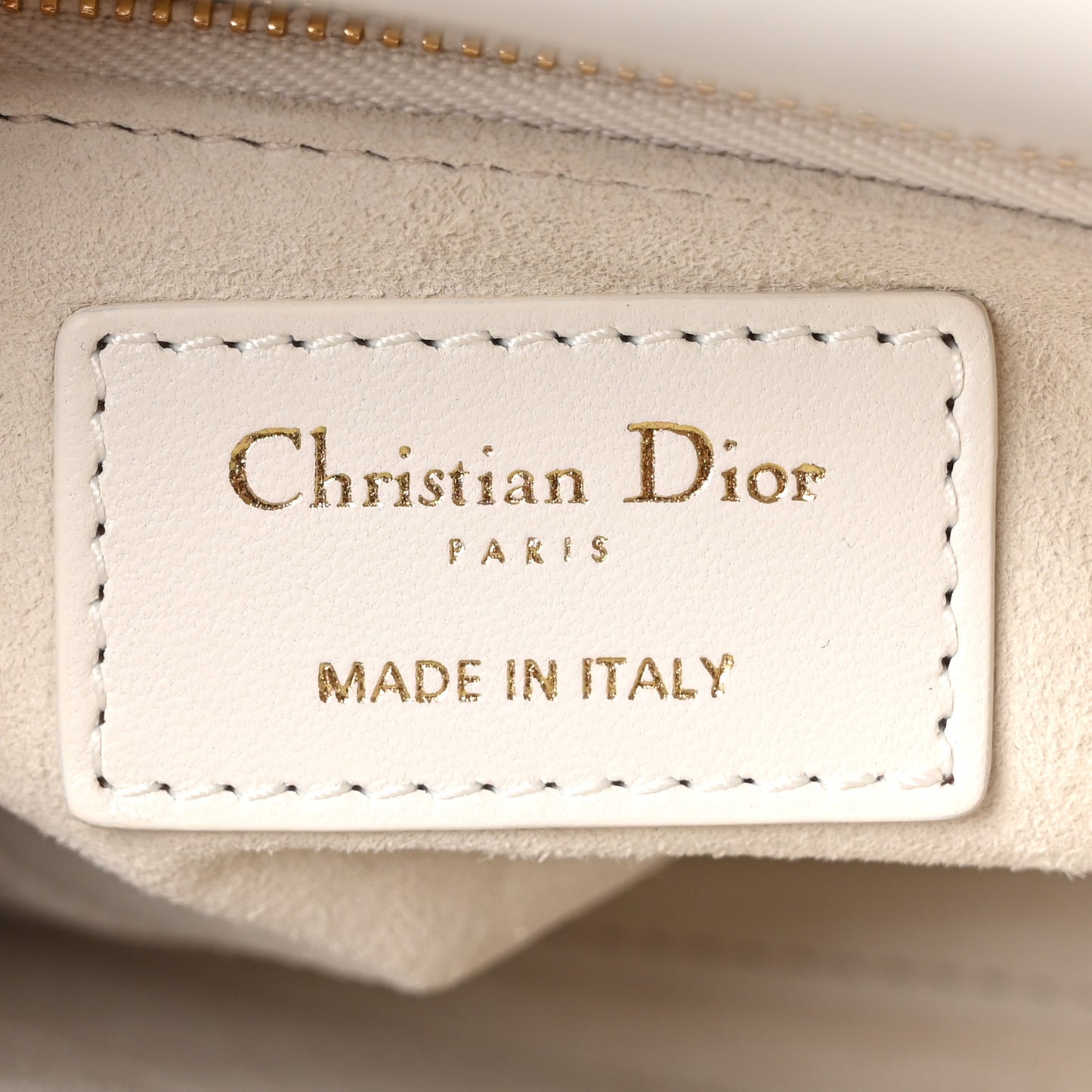 Lambskin Cannage Butterfly Studs Small Lady Dior White
