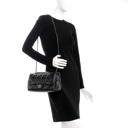 Chanel Glazed Calfskin Quilted Coco Soft Flap Black 2 of 8