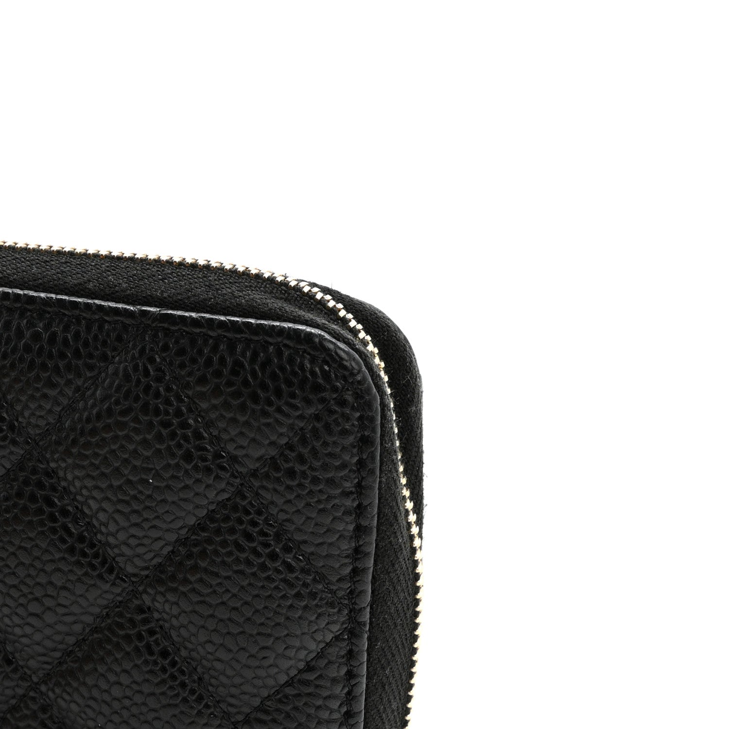 Chanel Caviar Quilted Large Gusset Zip Around Wallet Black 11 of 12