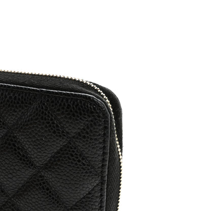 Chanel Caviar Quilted Large Gusset Zip Around Wallet Black 11 of 12