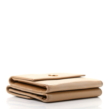 Chanel Grained Calfskin CC Button Compact Wallet Beige 4 of 14