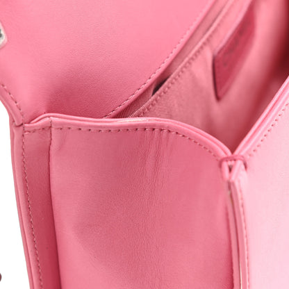 Chanel Calfskin Chevron Quilted Medium Boy Flap Pink 11 of 12