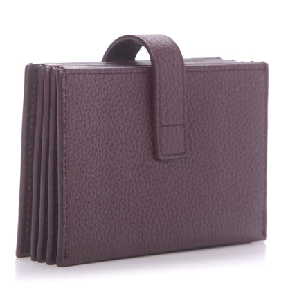Saint Laurent Grained Calfskin Accordion Wallet Bordeaux 3 of 10