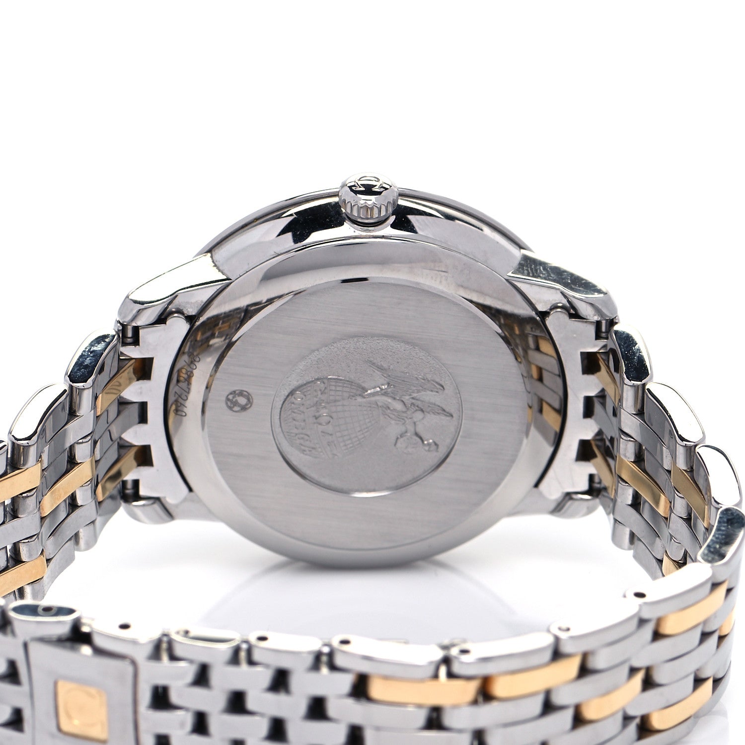 Omega Stainless Steel 18K Yellow Gold Diamond 32mm De Ville Co-Axial Automatic Watch 424.13.33.20.52.001 4 of 5