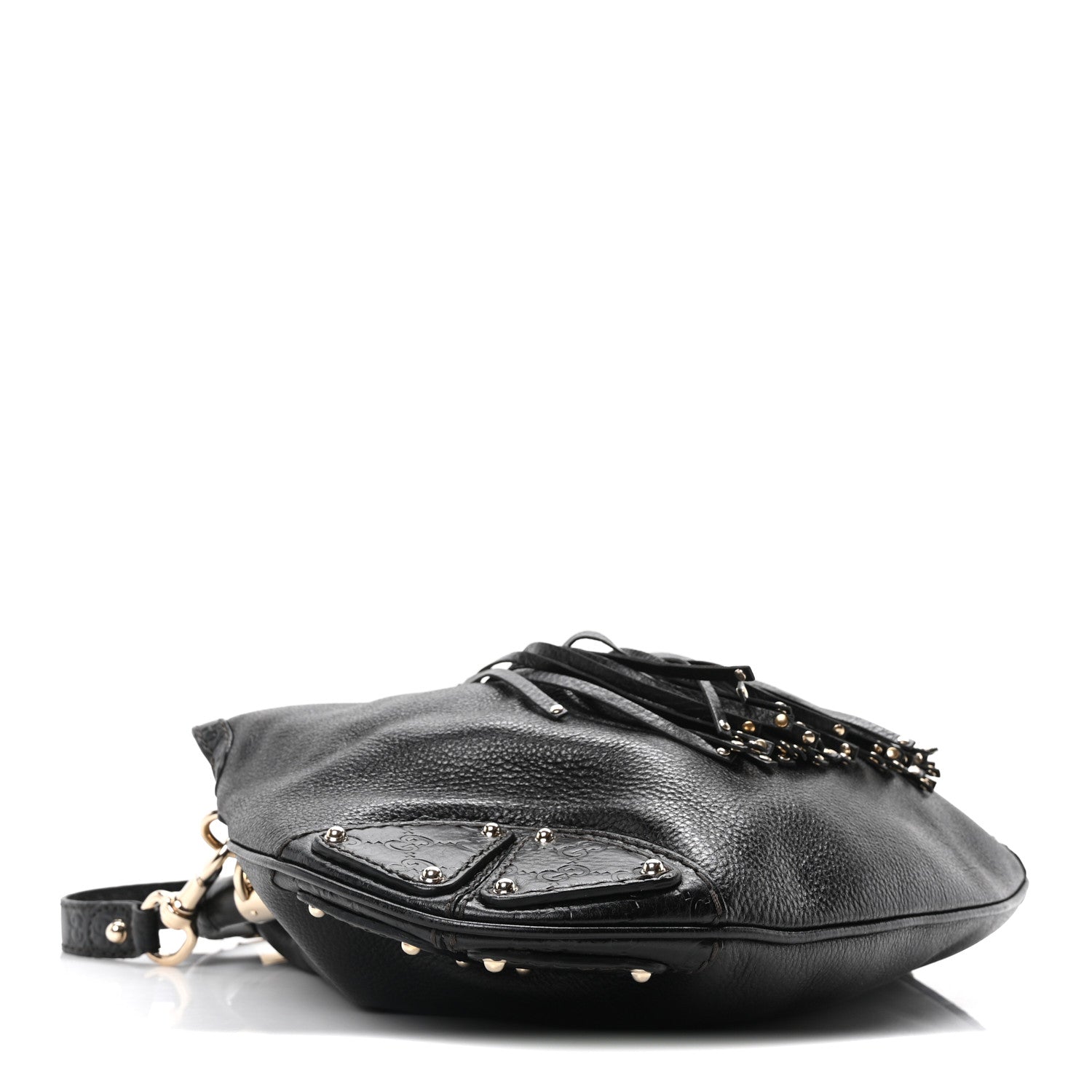 Gucci Calfskin Guccissima Medium Indy Top Handle Hobo Dark Brown 4 of 10