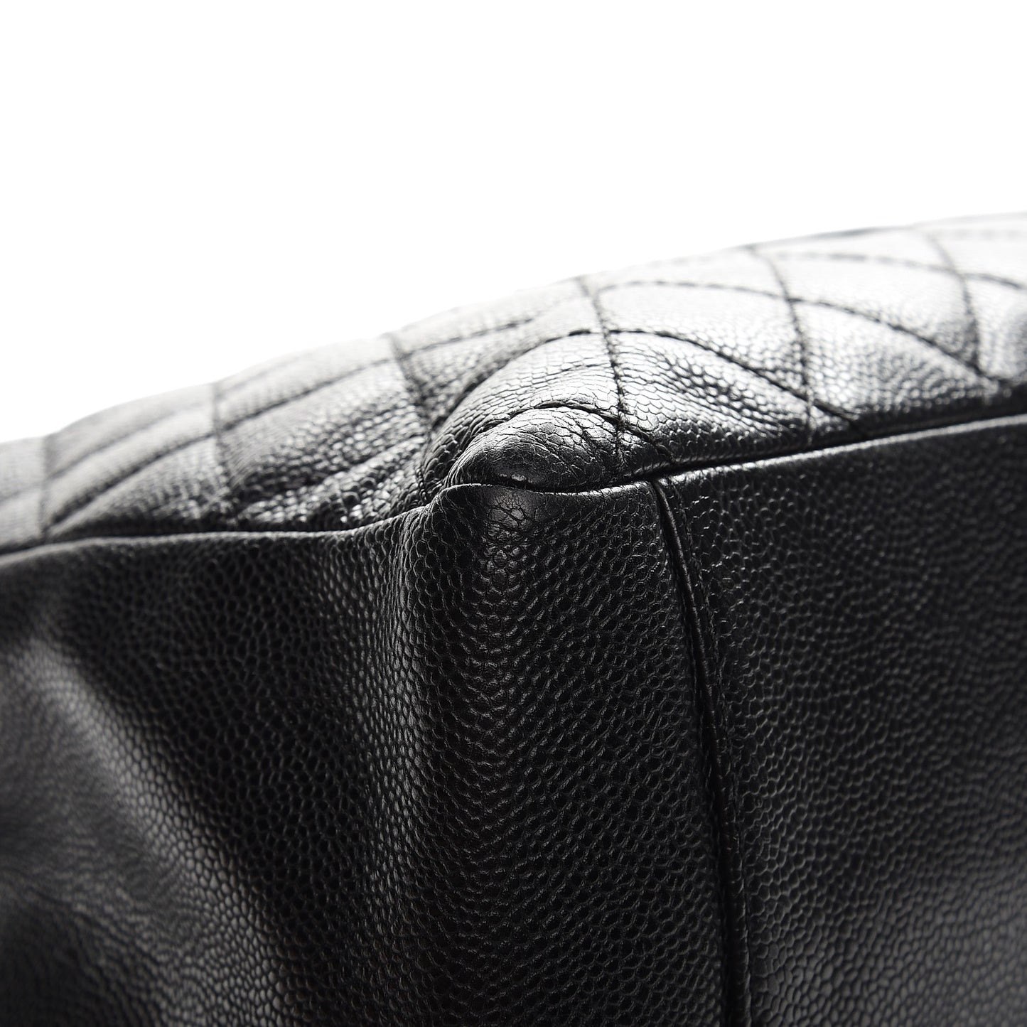 Caviar Quilted Grand Shopping Tote GST Black