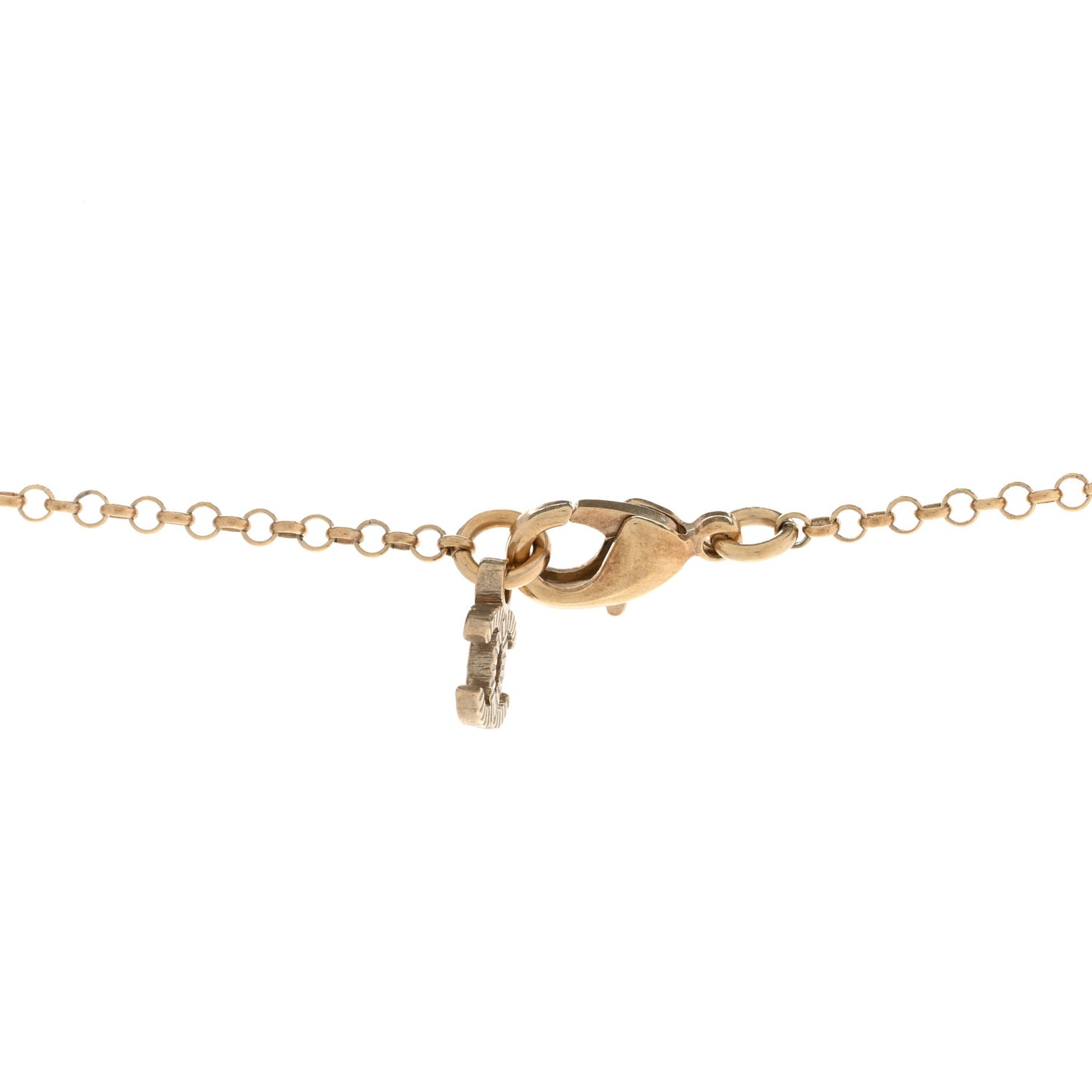 Resin Crystal CC Heart Necklace Pearly White Gold