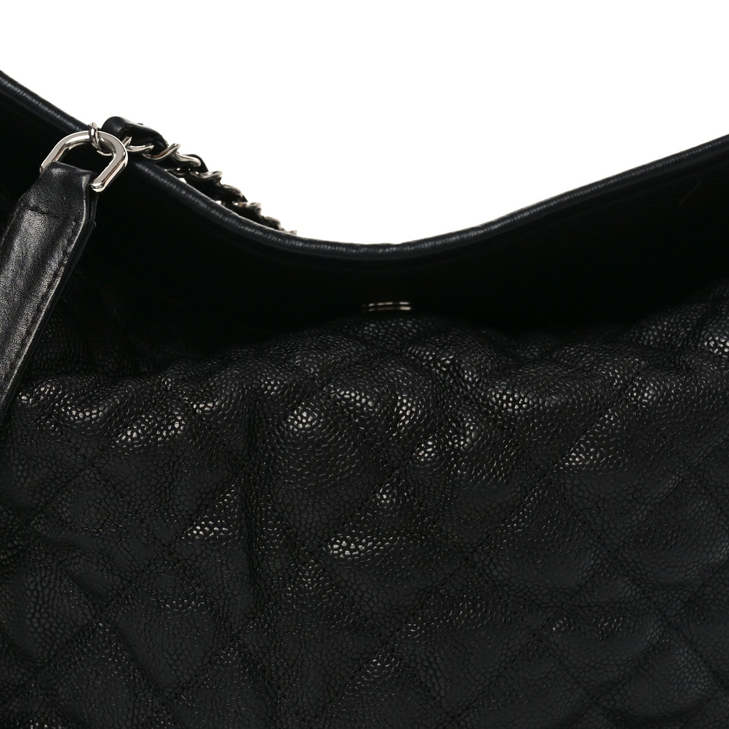 Chanel Caviar Quilted French Riviera Hobo Black 8 of 10