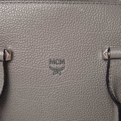 MCM Grained Calfskin Medium Ella Boston Grey 7 of 10