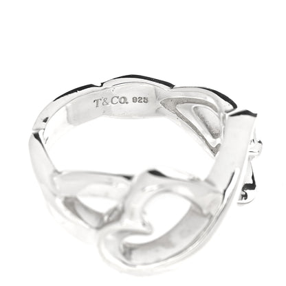 Tiffany Sterling Silver Paloma Picasso Double Loving Heart Ring 49 5 4 of 5