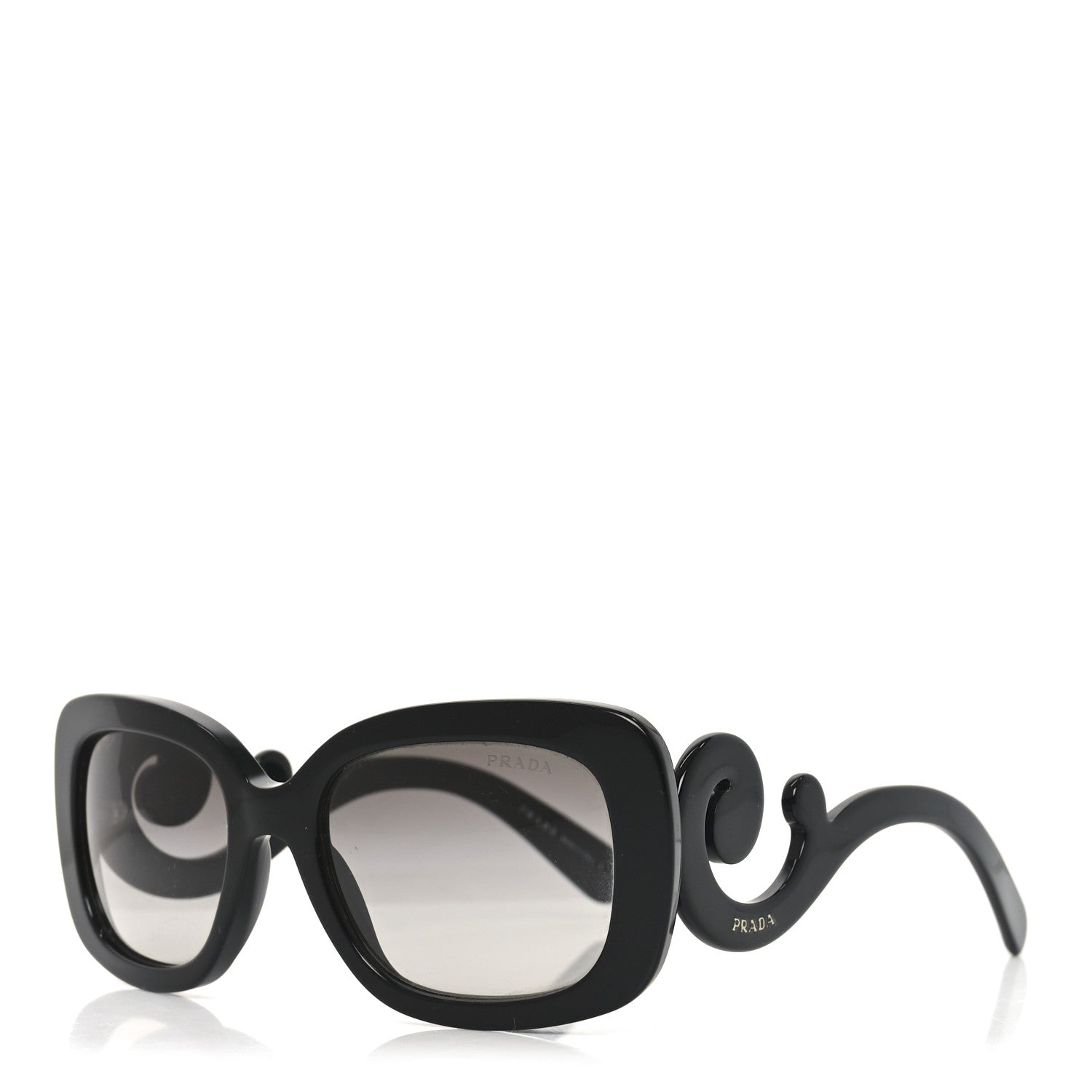 Prada Acetate Baroque Sunglasses SPR 27O Black 2 of 12