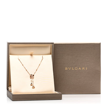 Bulgari 18K Rose Gold Diamond Fiorever Drop Necklace 5 of 5