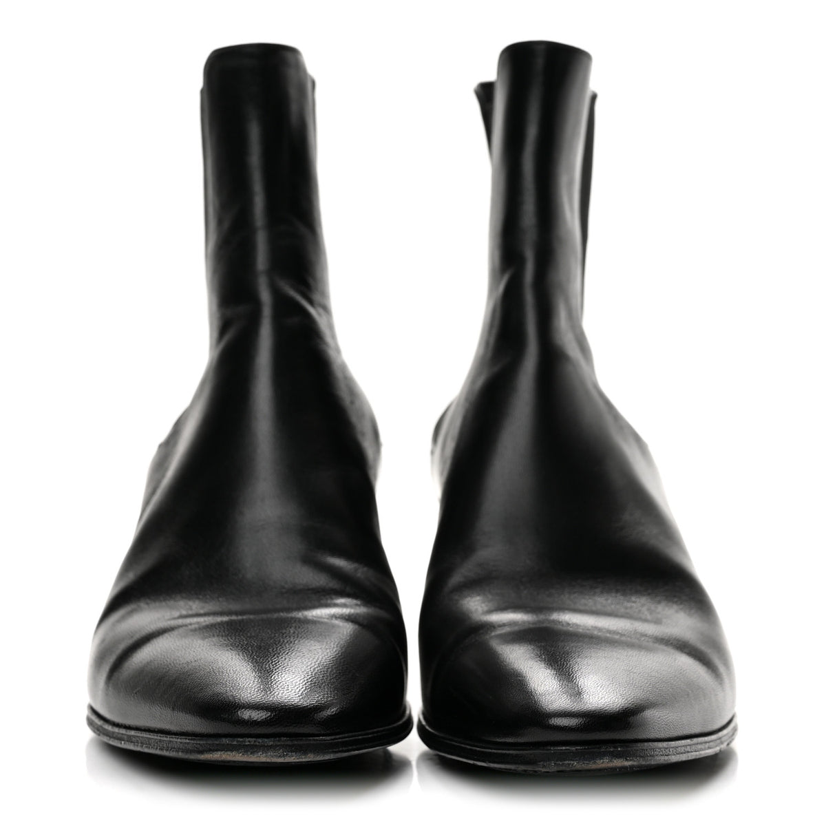 Saint Laurent Incrociato Muriel Vassili 60 Ankle Zip Boots 35 Black 3 of 10